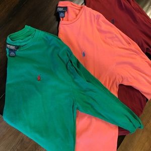 Ralph Lauren Long Sleeved TShirts, Set of 3